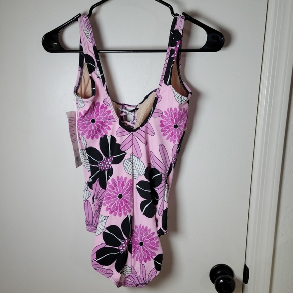 Sirena Pink Floral Swimsuit | One-Piece Simsuit | Size 10 (NWT) - Picture 6 of 9